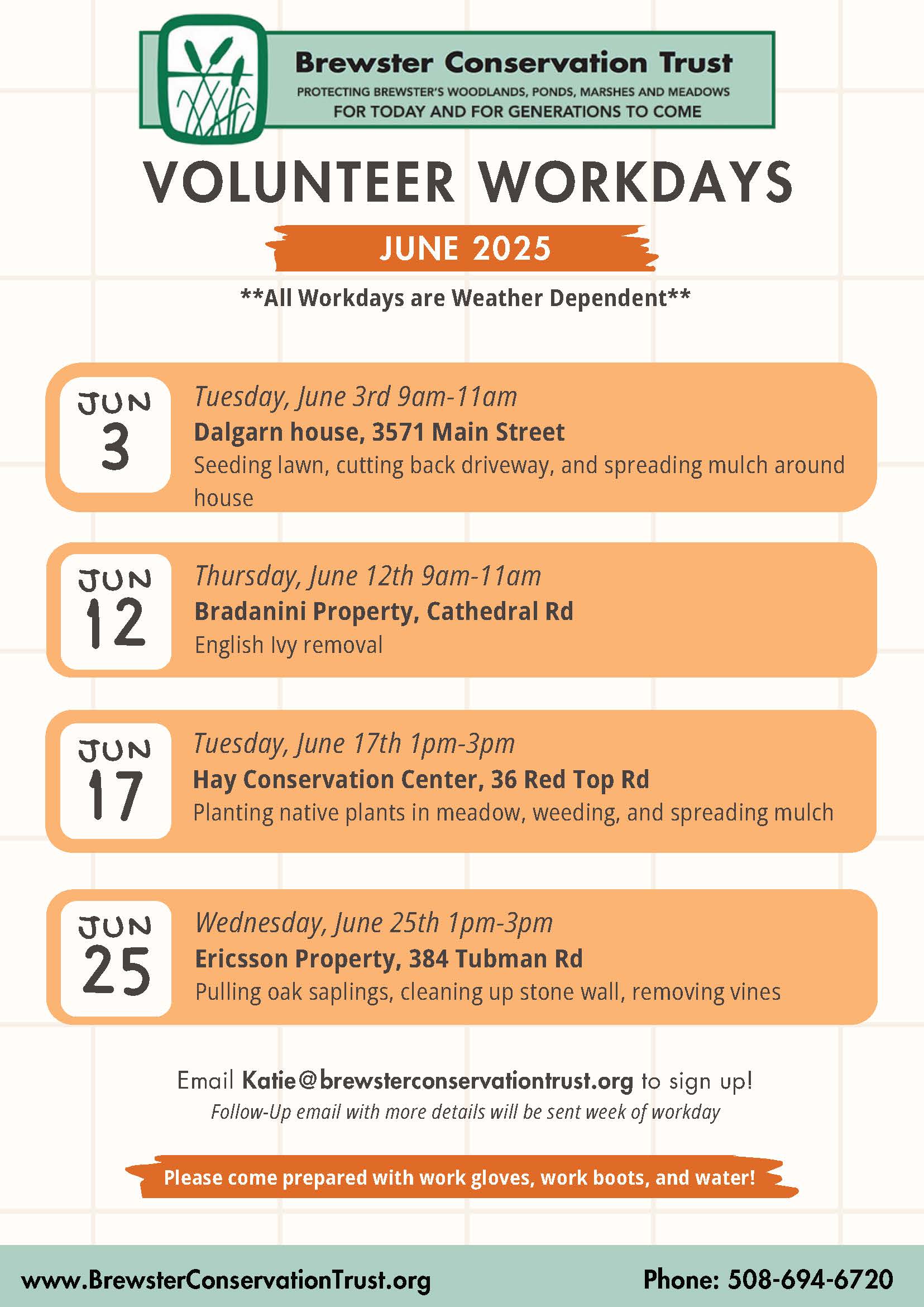6. June Workday Schedule